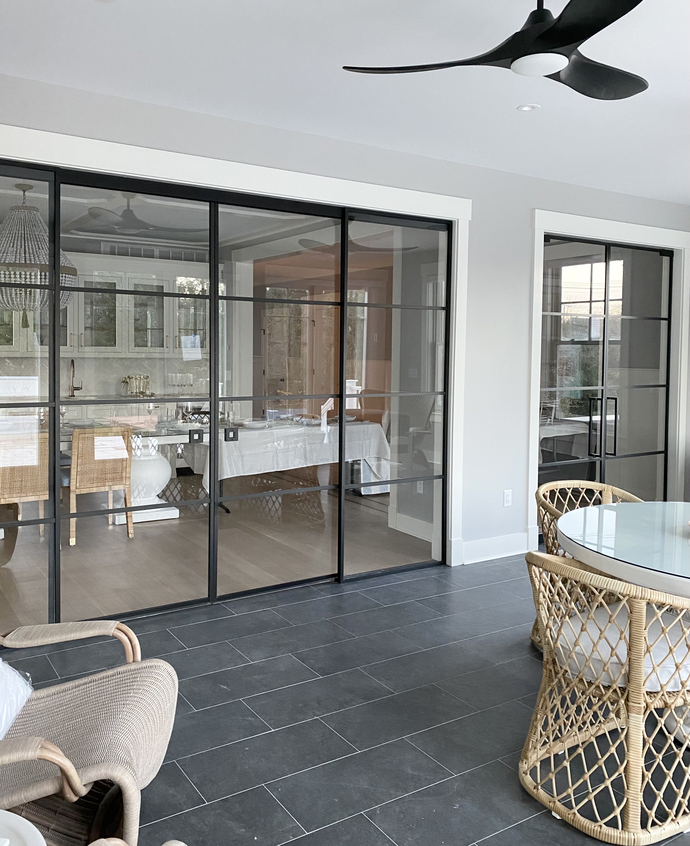 Double bypass sliding glass partition by WiseGlass NY