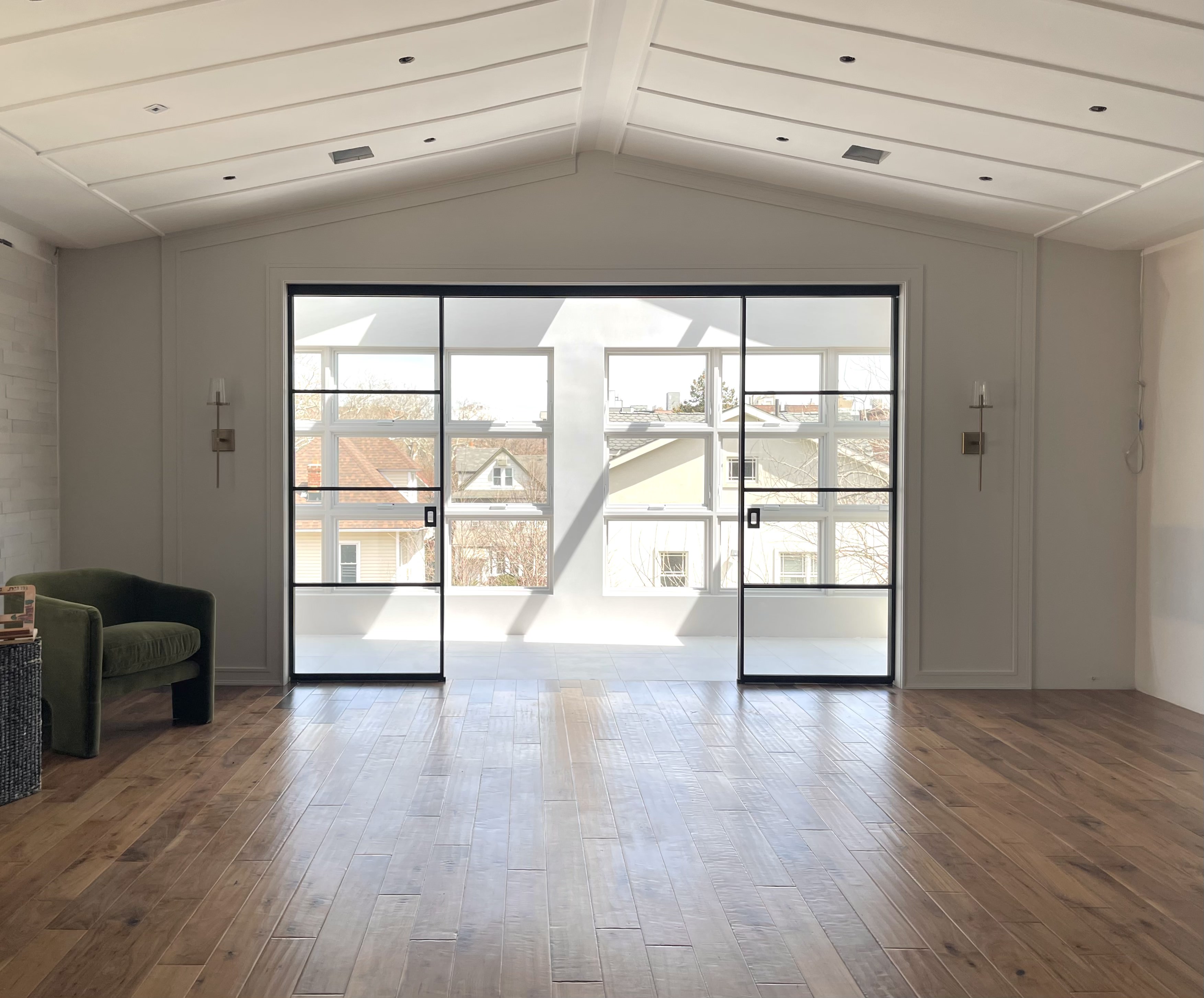 Single sliding glass door by WiseGlass NY